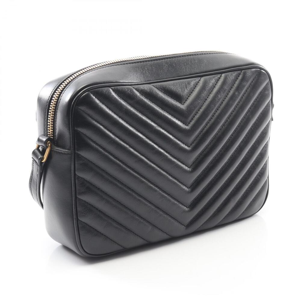 Saint Laurent Leather Paris Black Shoulder LOU CAMERA BAG - Picture 2 of 7